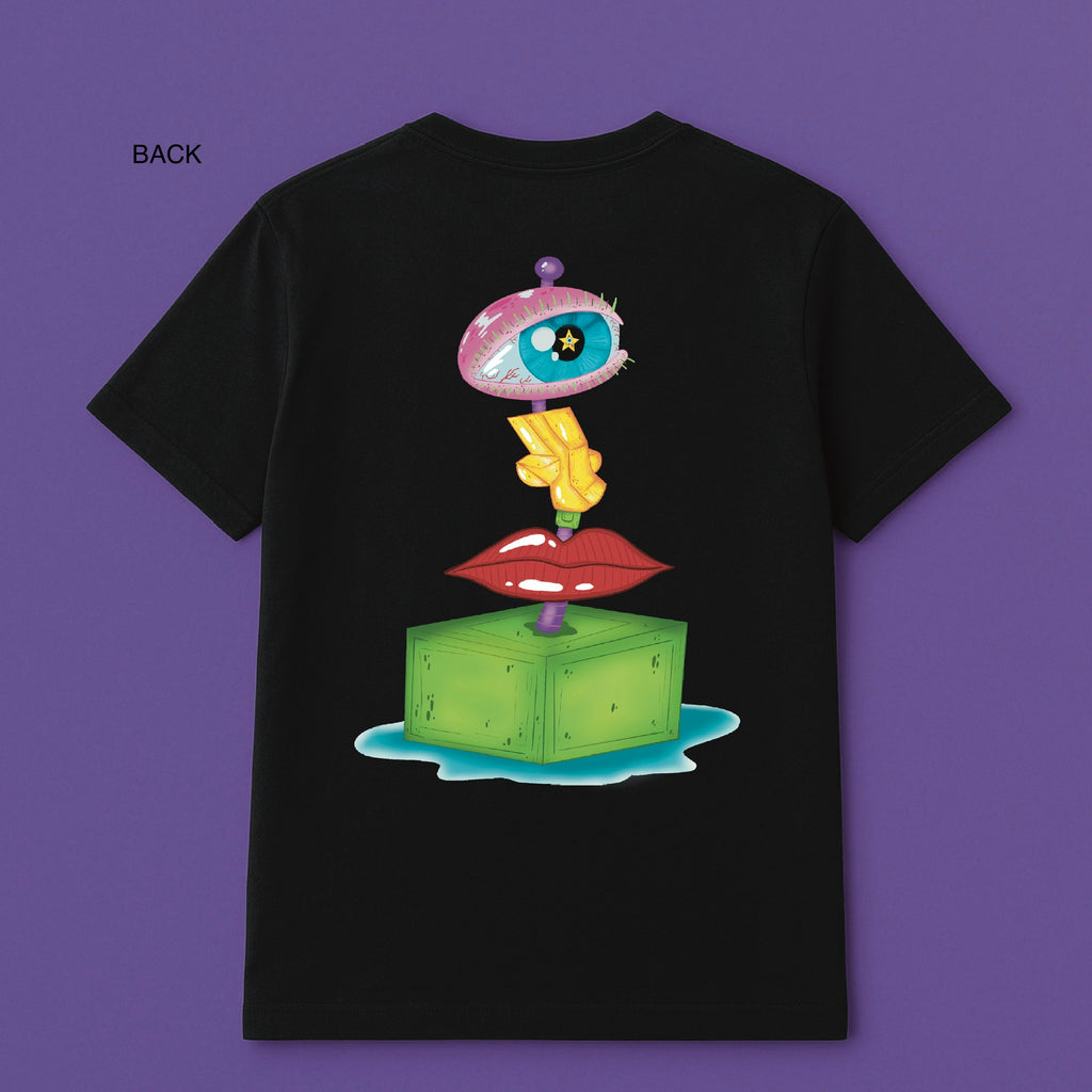 SAD EYE -  Premium heavyweight black t-shirt