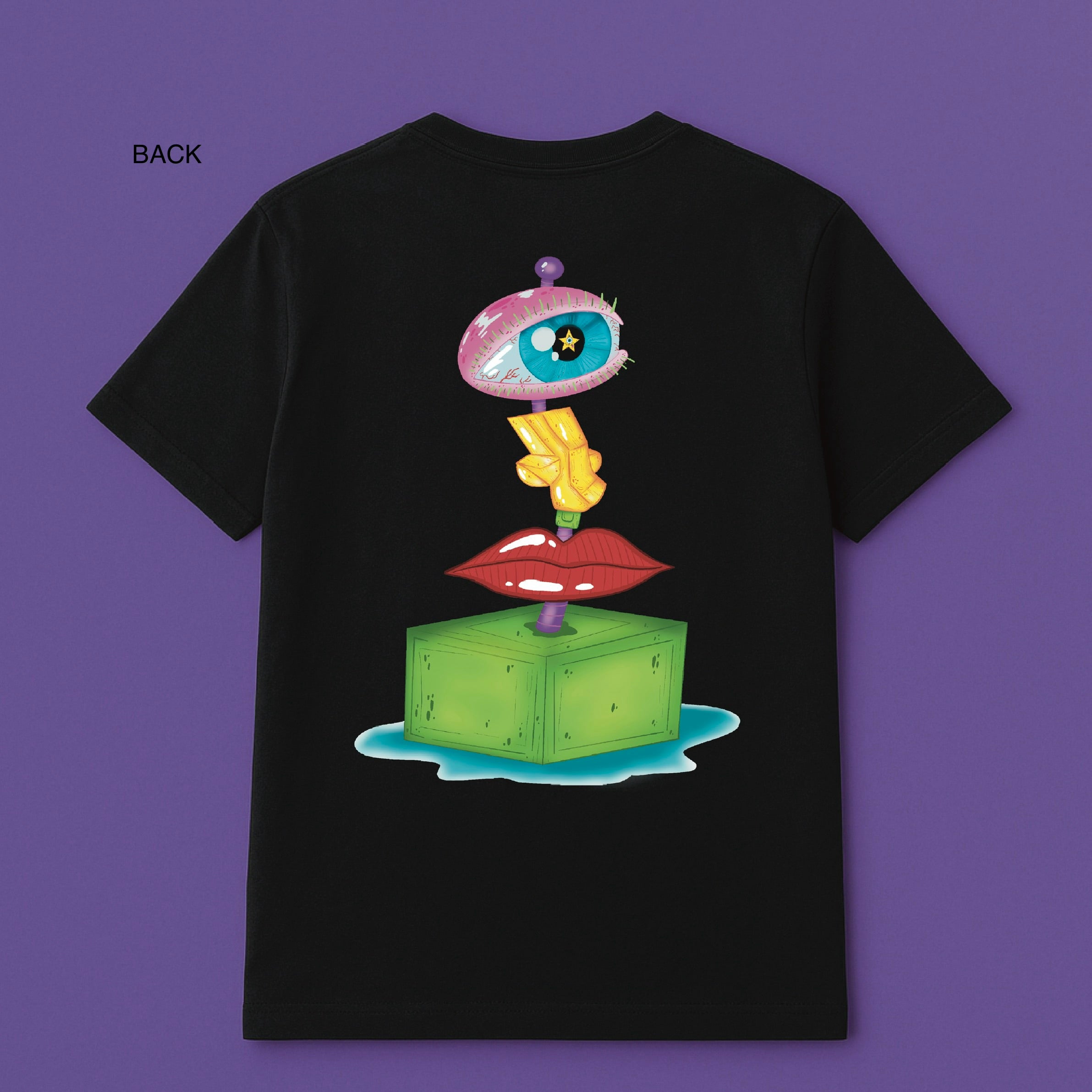 SAD EYE -  Premium heavyweight black t-shirt