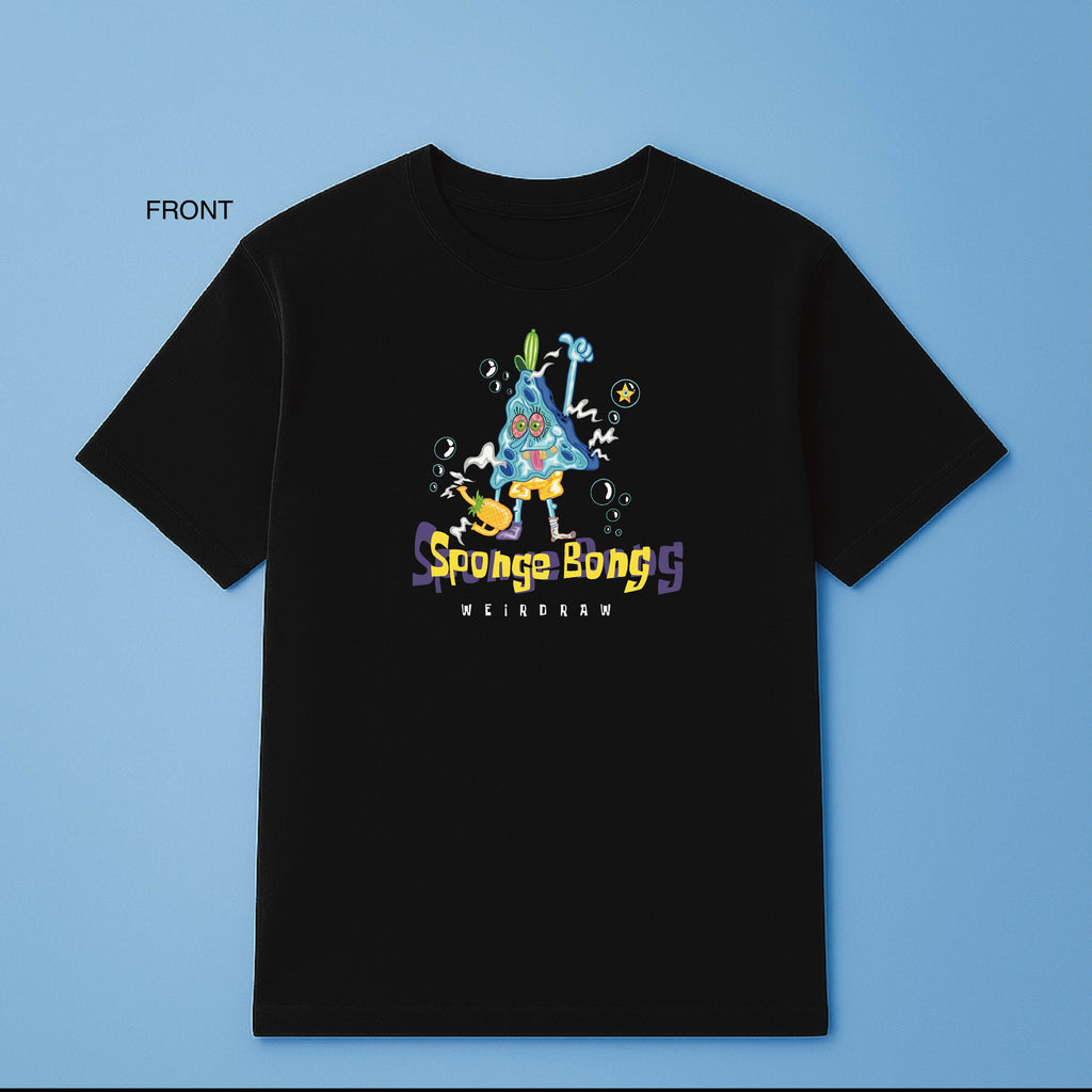 SPONGE BONG - Premium heavyweight black t-shirt