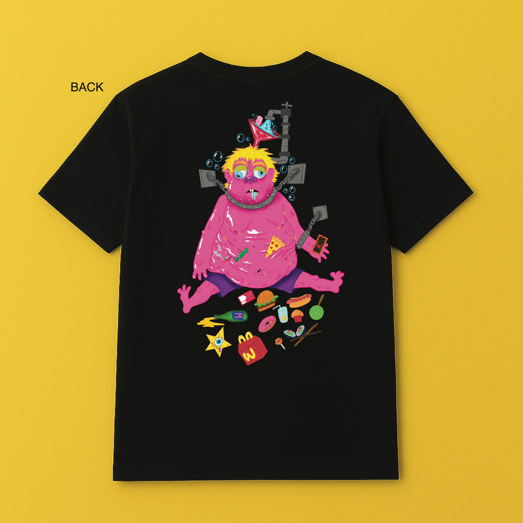 BRAINWASHING - Premium heavyweight black t-shirt