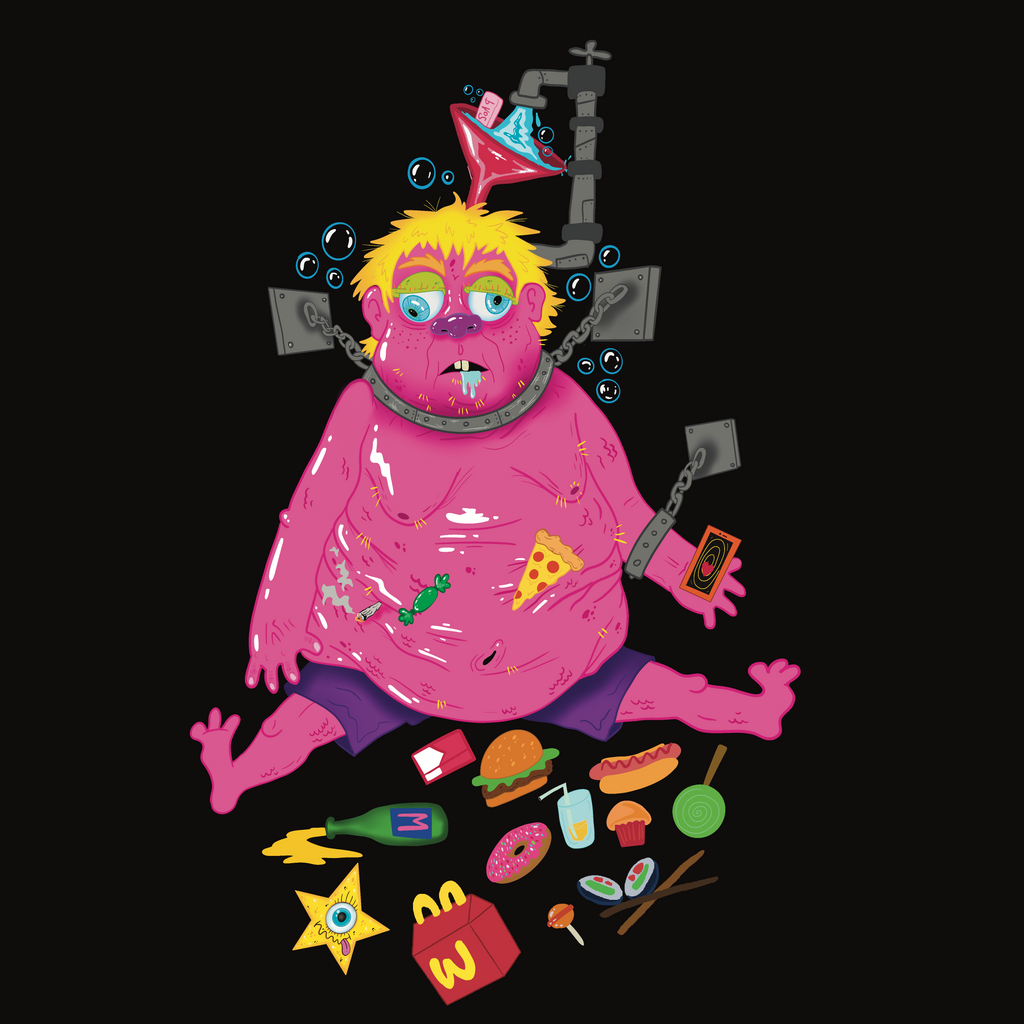 BRAINWASHING - Premium heavyweight black t-shirt